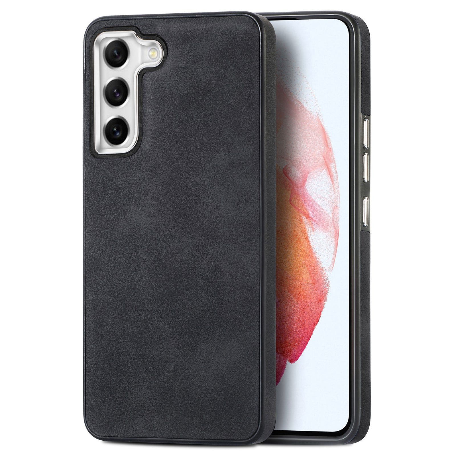 For Samsung Galaxy S21 FE 5G Electroplating Camera Frame Protective Case PU Leather Coated TPU Skin-touch Phone Cover For Samsung Galaxy S21 FE 5G Electroplating Camera Frame Protective Case PU Leather Coated TPU Skin-touch Phone Cover